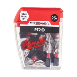 Milwaukee 4932430864 25 Piece PZ2 25mm Screwdriver Bits