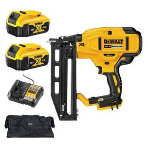 Dewalt DCN662N 18v XR Brushless 16GA Second Fix Straight Nailer Kit - 2 x 5.0ah Batteries, Charger & Bag