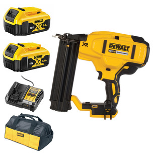 Dewalt DCN680N 18v XR Brushless 18GA Brad Nailer Kit- 2 x 5.0ah Batteries, Charger & Bag