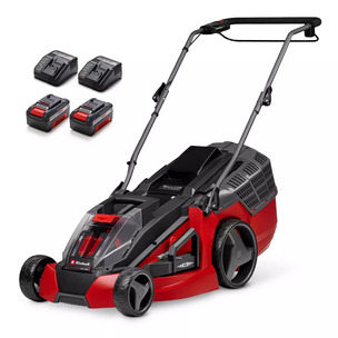 Einhell 3413130 GE-CM 43 Li M Kit 36V (Twin 18V) Brushless 43cm Lawn Mower - 2 x 4.0Ah Batteries