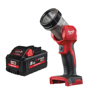 Milwaukee M18HB8 18v 8.0ah High Output Battery & M18TLED 18v Torch