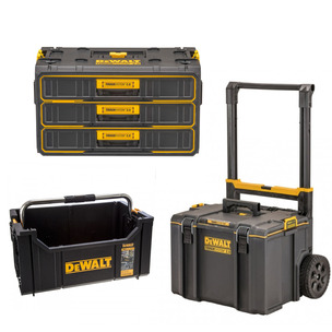 Dewalt DS450 Rolling Case, DWST08330 3 Drawer Organiser & DS350 Tote