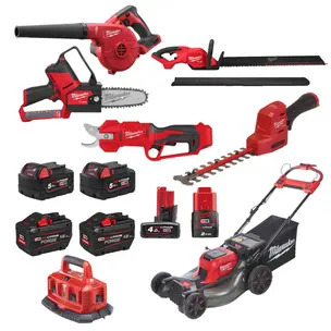Milwaukee M18 & M12 6 Piece Gardening Tool Kit