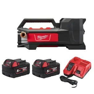 Milwaukee M18BTP Compact Transfer Pump Kit - 2 x 5.0ah Batteries & Charger