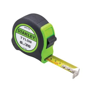 Stanley XMS25TAPE8 Hi-Viz Tylon Tape 8m (26ft)
