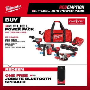 Milwaukee M18ONEPP4A3-503B 18v Fuel One-Key 4 Piece Kit 