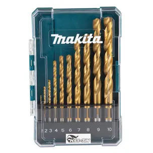 Makita D-72849 10 Piece HSS-TiN Drill Bit Set