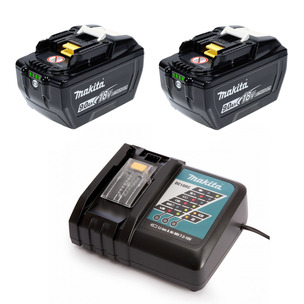 Makita BL1890 1915H4-0 18v LXT 9ah Batteries Twin Pack & DC18RC 7.2V-18V LXT Multi-Voltage Compact Charger