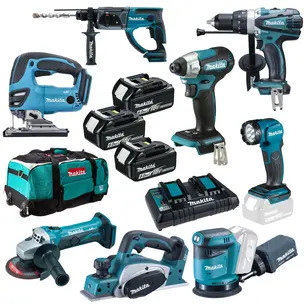 Makita 18v LXT 8 Piece Kit - 3 x 6.0ah Batteries