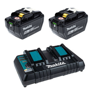 Makita BL1890 1915H4-0 18v LXT 9ah Batteries Twin Pack & DC18RD 18V LXT 240v Twin Port Charger