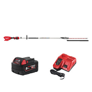 Milwaukee M18FHETE27-0 18v Fuel Extended Pole Hedge Trimmer 267cm Kit - 5.0ah Battery & Charger