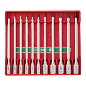 Milwaukee 4932500431 1/4" & 3/8" Drive Torx Long Bit Socket Set - 11 Piece