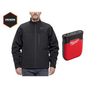 Milwaukee M12HJBL6 M12 12v Heated Jacket - Hexon Heat Technology - Naked With Heated Gear Power Source 4932492907 IRPSU3-0