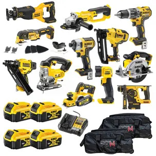 Dewalt 12 Piece Power Tool Kit 18v - 4 x 5.0ah Batteries