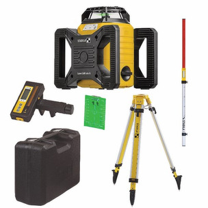 Stabila LAR160G Rotation Laser Set - Includes, Tripod, Receiver, Levelling Rod, Target Plate, Case and Batteries