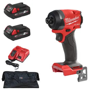 Milwaukee M18FID3-202 18V Fuel Impact Driver New Gen Kit - 2 x 2.0ah Batteries, Charger & PTM Bag