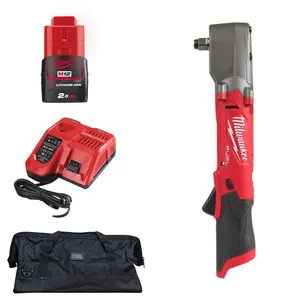 Milwaukee M12FRAIWF12-201X 12V Fuel 1/2" Right Angle Impact Wrench Kit - 2.0ah Battery, Charger & PTM Bag