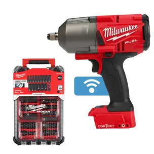 Milwaukee 18v One Key Fuel Brushless High Torque 1/2" Impact Wrench and 1/2" Socket Set