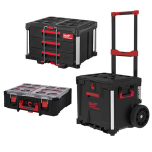 Milwaukee 4932498651 Rolling Drawer, 4932472130 3 Drawer Tool Box & 4932478625 Deep Organiser