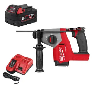 Milwaukee M18FHAC16-0 18v Fuel 16mm High Performance Compact SDS+ Hammer Drill Kit - 5.0ah Battery & Charger