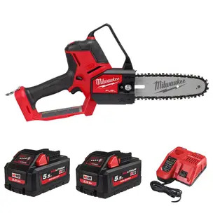 Milwaukee M18FHS20-0 18v Fuel Hatchet Pruning Saw Kit - 2 x 5.5ah Batteries & Charger