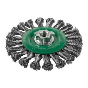 Milwaukee Wheel Brushes For Small Angle Grinder Knotted - 0.5mm Wire Gauge
