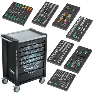Wera 05150136001 9706 Tool Rebel Roller Cabinet Stainless 2 - 191 Pieces