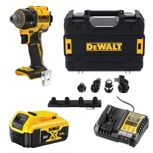 Dewalt DCD803P1 18v XR Brushless Multi Head Drill Driver Naked in Case - DCD803NT, 5.0ah Battery & Charger