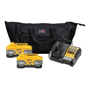 Dewalt 18v 8.0ah Energy pack - 2 x DCB1880 8.0ah Tabless Batteries, DCB1104 Charger In PTM Bag