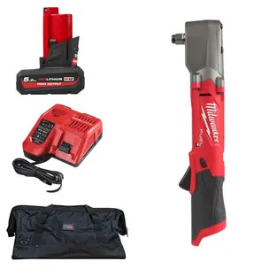 Milwaukee M12FRAIWF12-501X 12V Fuel 1/2" Right Angle Impact Wrench Kit - 5.0ah High Output Battery, Charger & PTM Bag
