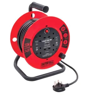 Faithfull XMS25CR20M 20M Cable Reel 13A