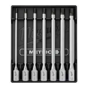 Milwaukee 4932500435 3/8'' Drive Metric Hex Long Bit Socket Set - 7 Piece