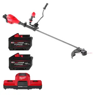 Milwaukee M18F2BCU-122 18v Fuel Dual Battery Brush Cutter Kit - 2 x 12.0ah Forge Batteries & Charger