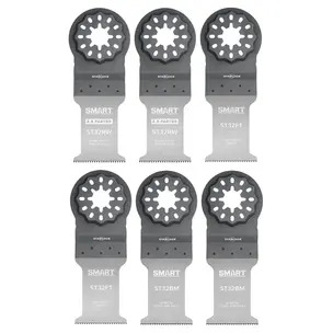 SMART ST6MAK Starlock 32mm Rapid Wood, Fine Tooth & Bi-Metal Blade Pack - 6 Piece