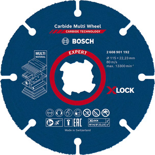 Bosch 2608901192 115mm Expert Carbide Multi Wheel Cutting Disc