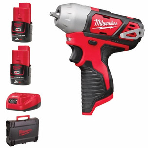 Milwaukee M12BIW14-202C 12V 1/4" Compact Impact Wrench Kit (2 x 2.0Ah RedLithium-Ion Batteries, Charger & Case)