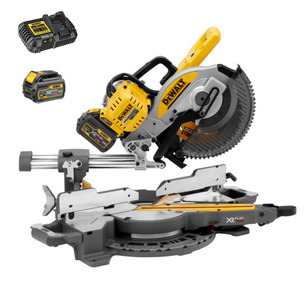 DeWalt DCS727T2 54V XR Flexvolt 250mm Double Bevel Slide Mitre Saw Kit - 2 x 6ah Batteries
