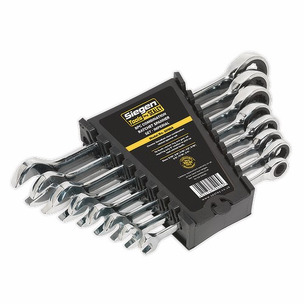 Sealey S0984 8pc Imperial Combination Ratchet Spanner Set 