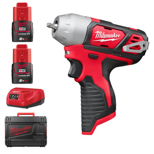 Milwaukee M12BIW14-202C 12V 1/4" Compact Impact Wrench Kit (2 x 2.0Ah RedLithium-Ion Batteries, Charger & Case)