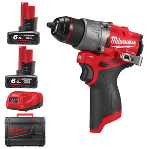 Milwaukee M12FDD2-602X 12v Sub Compact Drill Driver Kit 2x6ah Batteries