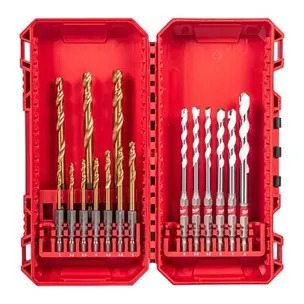 Milwaukee 4932502436 HSSG Red Hex Metal and Multi-Material Shockwave Drill Bit Set - 16 Piece