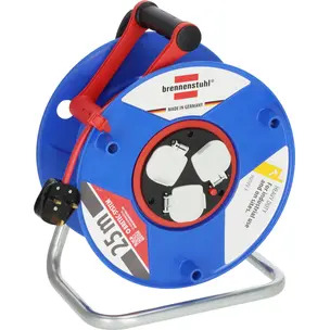 Brennenstuhl  1208853 Garant Bretec 3-way Socket Cable Reel 240V 13A 3-Socket 25M