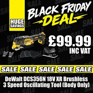 DeWalt DCS356N 18V XR Brushless 3 Speed Oscillating Tool (Body Only)