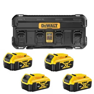 DeWalt DCB184 18V XR 5.0Ah Li-Ion Batteries (4 Pack) & DCB1404 18v XR 4A Multiport Charger