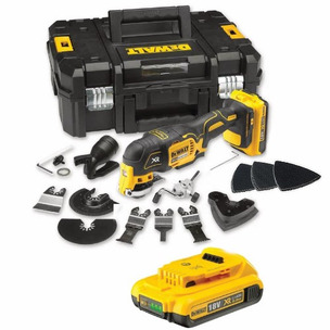 DeWalt DCS355D2 18V XR Brushless Multi-Tool with Accessory Kit (2 x 2.0Ah Battery and Case)