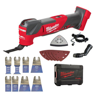 Milwaukee M18FMT-0X Fuel 18V Multi-tool with Case & Smart 8 Piece Assorted Blade Set