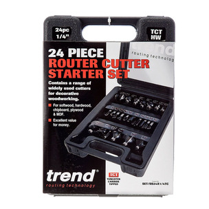 Trend SET/SS24X1/4TC 24 Piece Router Cutter Starter Set 1/4in
