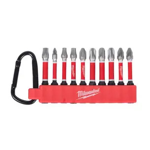Milwaukee 4932500397 SHOCKWAVE Carabiner Screwdriver Bit Set - 10 Piece