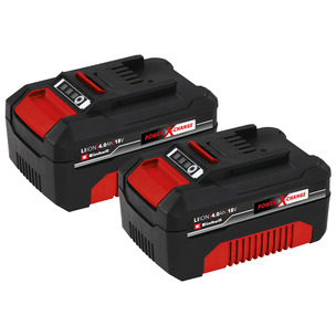 Einhell 4511489 PXC-Twinpack 18v 4.0ah Batteries CB A1 (2 x 4ah Batteries)