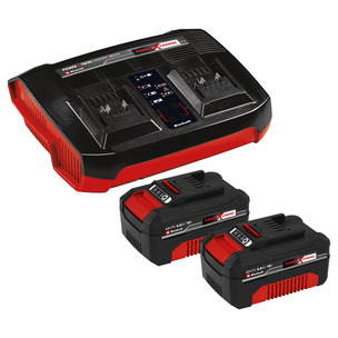 Einhell 4512112 PXC Starter Kit - 2 x 4.0ah Batteries and Twin Charger